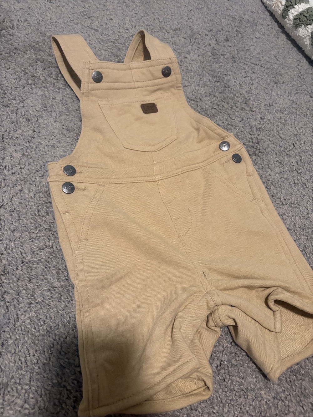 Lee Kids Tan Short Overalls - Classic Summer Playwear
